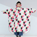 Large brim with sleeves cloak-style children's raincoat boy can carry school bag primary school students kindergarten girls poncho big children