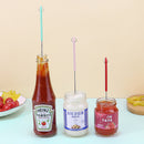 New mini silicone small tip scraper small scraper spoon sauce cooking cosmetics with hanging buckle retractable scraper digging spoon