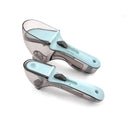 Amazon adjustable measuring spoon measuring spoon two-piece set with scale plastic measuring spoon magnet milk powder measuring spoon measuring spoon