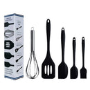 Spot wholesale high temperature resistant silicone baking 5-piece set scraper oil brush egg beater food grade baking tool set
