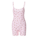 European and American women's clothing 2024 summer new lace floral vertical stripes super soft modal suspenders jumpsuit slim women