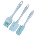 Amazon silicone scraper 3-piece set cream spatula oil brush three-piece baking tool silicone brush set spot