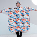 Large brim with sleeves cloak-style children's raincoat boy can carry school bag primary school students kindergarten girls poncho big children