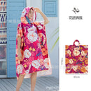 Foreign trade hooded beach changing quick-drying bathrobe microfiber cloak bath towel diving surfing beach cloak