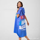 Foreign trade hooded beach changing quick-drying bathrobe microfiber cloak bath towel diving surfing beach cloak