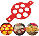 Silicone 7-Hole Omelette Maker Mold Ice Cream Jelly Pudding Soap Cake Mold Baking Tool