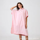 Foreign trade hooded beach changing quick-drying bathrobe microfiber cloak bath towel diving surfing beach cloak
