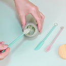 New mini silicone small tip scraper small scraper spoon sauce cooking cosmetics with hanging buckle retractable scraper digging spoon