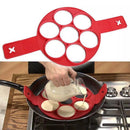 Silicone 7-Hole Omelette Maker Mold Ice Cream Jelly Pudding Soap Cake Mold Baking Tool