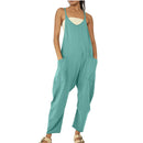 2024 European and American women's clothing ebay Amazon independent station hot style zipper pocket suspenders trousers jumpsuit overalls