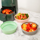 New Folding Air Fryer Silicone Baking Tray Integrated Silicone Lined High Temperature Resistant Silicone Air Fryer Mat