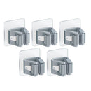 Mop rack free punching mop clip mop hook bathroom rack artifact strong wall hanging storage load-bearing kitchen