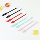 New mini silicone small tip scraper small scraper spoon sauce cooking cosmetics with hanging buckle retractable scraper digging spoon