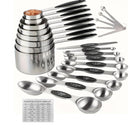 fcm stainless steel measuring cup measuring spoon 23 piece set with graduated measuring cup household measuring spoon food grade baking tools