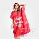 Foreign trade hooded beach changing quick-drying bathrobe microfiber cloak bath towel diving surfing beach cloak