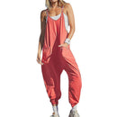 2024 European and American women's clothing ebay Amazon independent station hot style zipper pocket suspenders trousers jumpsuit overalls