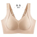 Jelly strip fat M large size underwear for women with big breasts showing small les super flat no steel ring seamless nude sense breast-collecting bra