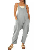2024 European and American women's clothing ebay Amazon independent station hot style zipper pocket suspenders trousers jumpsuit overalls