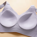 Jelly strip fat M large size underwear for women with big breasts showing small les super flat no steel ring seamless nude sense breast-collecting bra