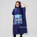 Foreign trade hooded beach changing quick-drying bathrobe microfiber cloak bath towel diving surfing beach cloak