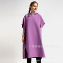 Foreign trade hooded beach changing quick-drying bathrobe microfiber cloak bath towel diving surfing beach cloak