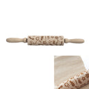 Christmas Bell Cookie Printed Rolling Pin Fondant Embossed Rolling Stick DIY Baking Tools Cake Mold