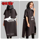 Foreign trade hooded beach changing quick-drying bathrobe microfiber cloak bath towel diving surfing beach cloak