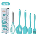 Spot wholesale high temperature resistant silicone baking 5-piece set scraper oil brush egg beater food grade baking tool set