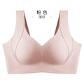 Jelly strip fat M large size underwear for women with big breasts showing small les super flat no steel ring seamless nude sense breast-collecting bra