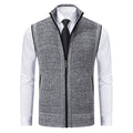 Foreign trade casual men's vest vest waistcoat jacket stand collar sleeveless knitted casual thickened autumn and winter