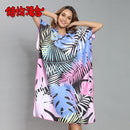 Foreign trade hooded beach changing quick-drying bathrobe microfiber cloak bath towel diving surfing beach cloak