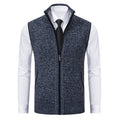 Foreign trade casual men's vest vest waistcoat jacket stand collar sleeveless knitted casual thickened autumn and winter