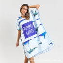 Foreign trade hooded beach changing quick-drying bathrobe microfiber cloak bath towel diving surfing beach cloak