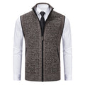 Foreign trade casual men's vest vest waistcoat jacket stand collar sleeveless knitted casual thickened autumn and winter
