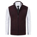 Foreign trade casual men's vest vest waistcoat jacket stand collar sleeveless knitted casual thickened autumn and winter