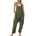 2024 European and American women's clothing ebay Amazon independent station hot style zipper pocket suspenders trousers jumpsuit overalls