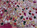 New style gem pattern sequin embroidered fabric children's wear evening dress dress European and American sequin fabric cross-border wholesale