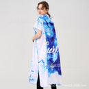 Foreign trade hooded beach changing quick-drying bathrobe microfiber cloak bath towel diving surfing beach cloak