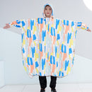 Large brim with sleeves cloak-style children's raincoat boy can carry school bag primary school students kindergarten girls poncho big children