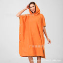 Foreign trade hooded beach changing quick-drying bathrobe microfiber cloak bath towel diving surfing beach cloak