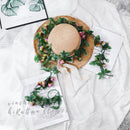 Simulation rose vine fake flower rattan air-conditioning pipes cover the living room ceiling decoration plastic vines winding plants