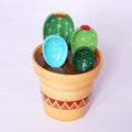Creative cactus ceramic measuring spoon baking scale measuring spoon cute home decoration decoration ceramic salt sugar small spoon
