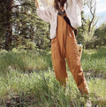 2024 European and American women's clothing ebay Amazon independent station hot style zipper pocket suspenders trousers jumpsuit overalls
