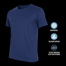 Camiseta esportiva masculina de secagem rápida gola redonda e respirável