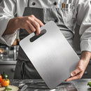Tábua De Corte Profissional Aço Inox de Qualidade Multiuso, Fácil Limpeza, Carnes, Frutas E Legumes