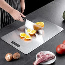 Tábua De Corte Profissional Aço Inox de Qualidade Multiuso, Fácil Limpeza, Carnes, Frutas E Legumes