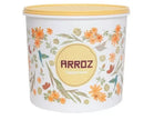 Tupperware Pote Porta Mantimento Caixa Floral Arroz 5kg Pote Porta Mantimento