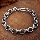 2025 New Six-Syllable Mantra Bracelet with Vajra Mace Retro-Inspired, Bold & Stylish Men's Fashion Bracelet Accessory